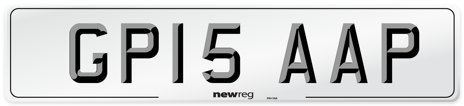 GP15 AAP Number Plate from New Reg